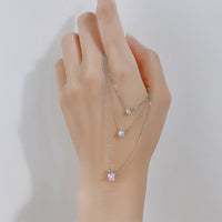 925 Sterling Silver Cubic Zirconia Pendant Necklace