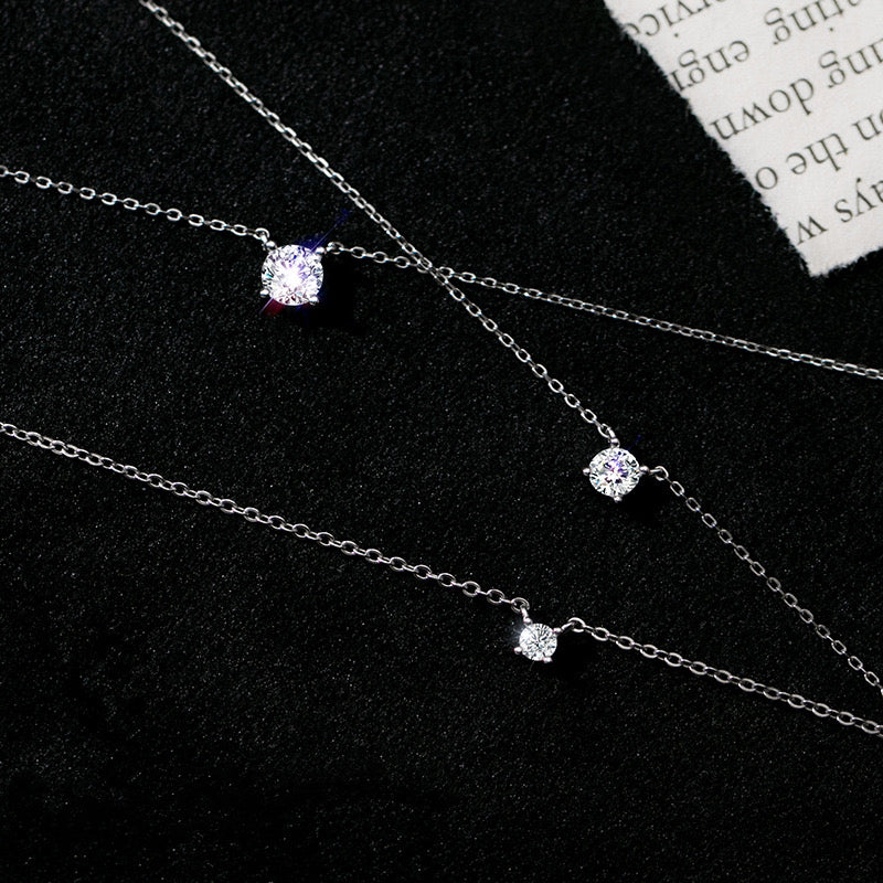 925 Sterling Silver Cubic Zirconia Pendant Necklace