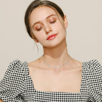Sterling Silver Turquoise Geometric Choker Necklace