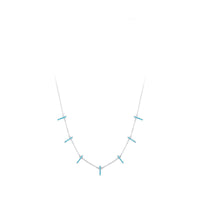 Sterling Silver Turquoise Geometric Choker Necklace