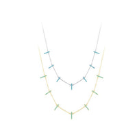 Sterling Silver Turquoise Geometric Choker Necklace