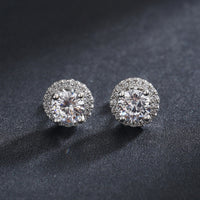 Sterling Silver Cubic Zirconia Stud Earrings