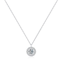 Sterling Silver Classic Round Pendant Necklace