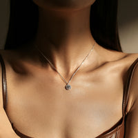 Sterling Silver Classic Round Pendant Necklace