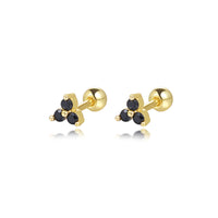Sterling Silver Color Stud Earrings