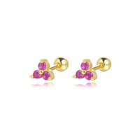 Sterling Silver Color Stud Earrings