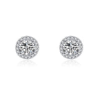 Sterling Silver Cubic Zirconia Stud Earrings