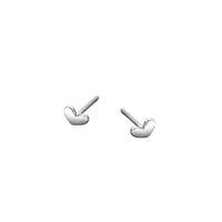 Sterling Silver Minimalist Tiny Heart Stud Earrings