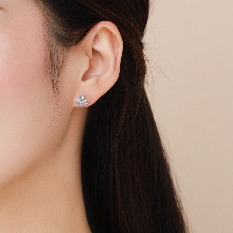 Sterling Silver Exquisite Stud Earrings