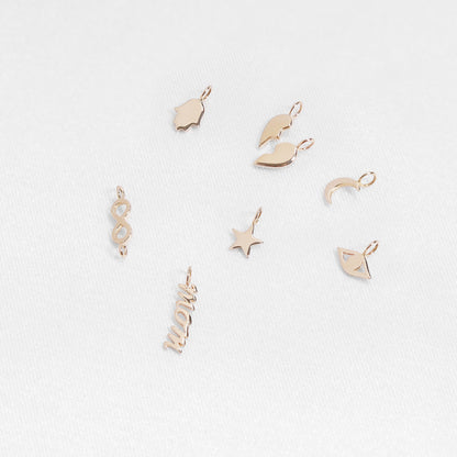 14K Solid Gold Star Charm