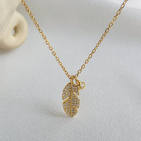 Gold Plated Sterling Silver Leaf Necklace