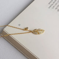 Gold Plated Sterling Silver Leaf Necklace