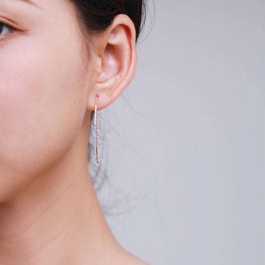 Sterling Silver Chain Drop Earrings