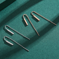 Sterling Silver Chain Drop Earrings