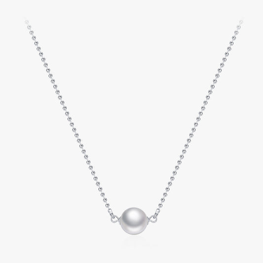 Sterling Silver Shell Pearl Necklace