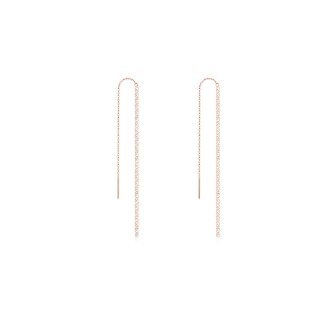 Sterling Silver Long Chain Tassel Earrings