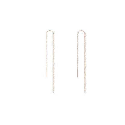 Sterling Silver Long Chain Tassel Earrings