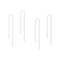 Sterling Silver Long Chain Tassel Earrings