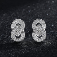 Sterling Silver Clear Stud Earrings