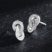 Sterling Silver Clear Stud Earrings