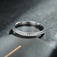 Sterling Silver Cubic Zirconia Charm Ring