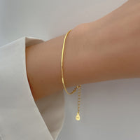 Gold Plated Sterling Silver Snake Chain Bracelet