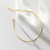 Gold Plated Sterling Silver Snake Chain Bracelet