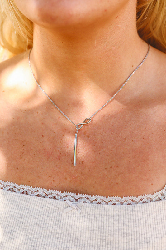 18K Gold PVD Infinity Lariat Necklace