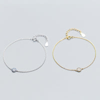 Sterling Silver Cubic Zirconia Evil Eye Bracelet