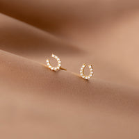Sterling Silver Mini Horseshoe Stud Earrings