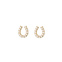Sterling Silver Mini Horseshoe Stud Earrings