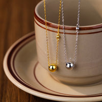 Gold Plated Sterling Silver Bead Choker Necklace