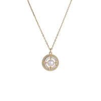 Sterling Silver Classic Round Pearl Pendant Necklace