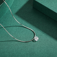 Sterling Silver Solitaire Choker Necklace