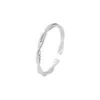 Sterling Silver Twist Adjustable Ring