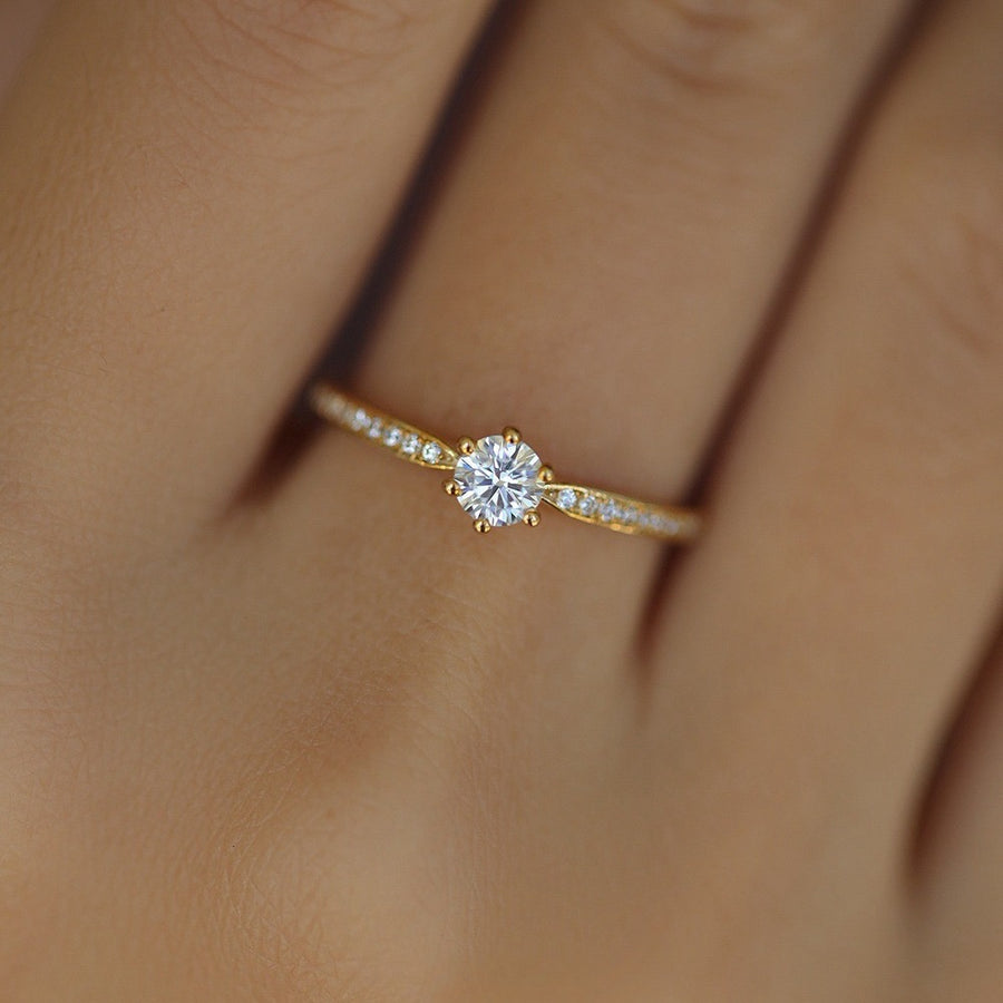 Sterling Silver 6-Prong Engagement Ring