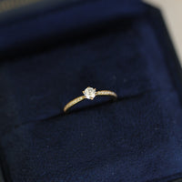 Sterling Silver 6-Prong Engagement Ring