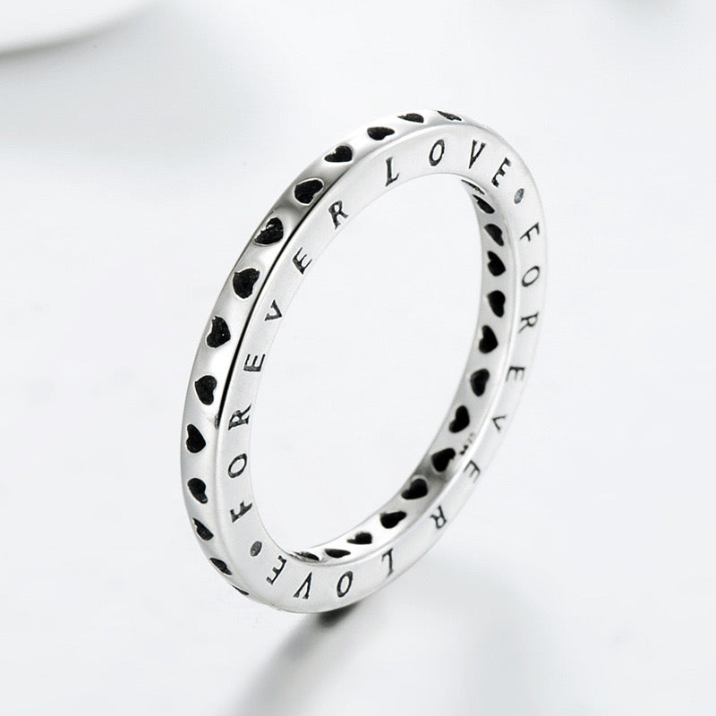 Sterling Silver Classic Heart Love Ring