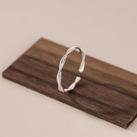 Sterling Silver Twist Adjustable Ring