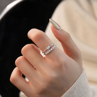 Sterling Silver Heart Open Ring Set