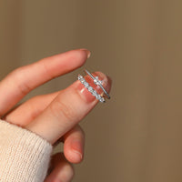 Sterling Silver Heart Open Ring Set