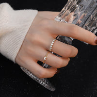 Sterling Silver Heart Open Ring Set
