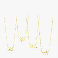 Gold Plated Sterling Silver Lucky Number 111 Pendant Necklace