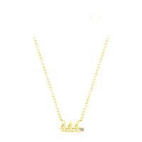 Gold Plated Sterling Silver Lucky Number 111 Pendant Necklace