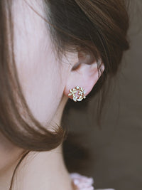 Gold Plated Garland Earrings Studs