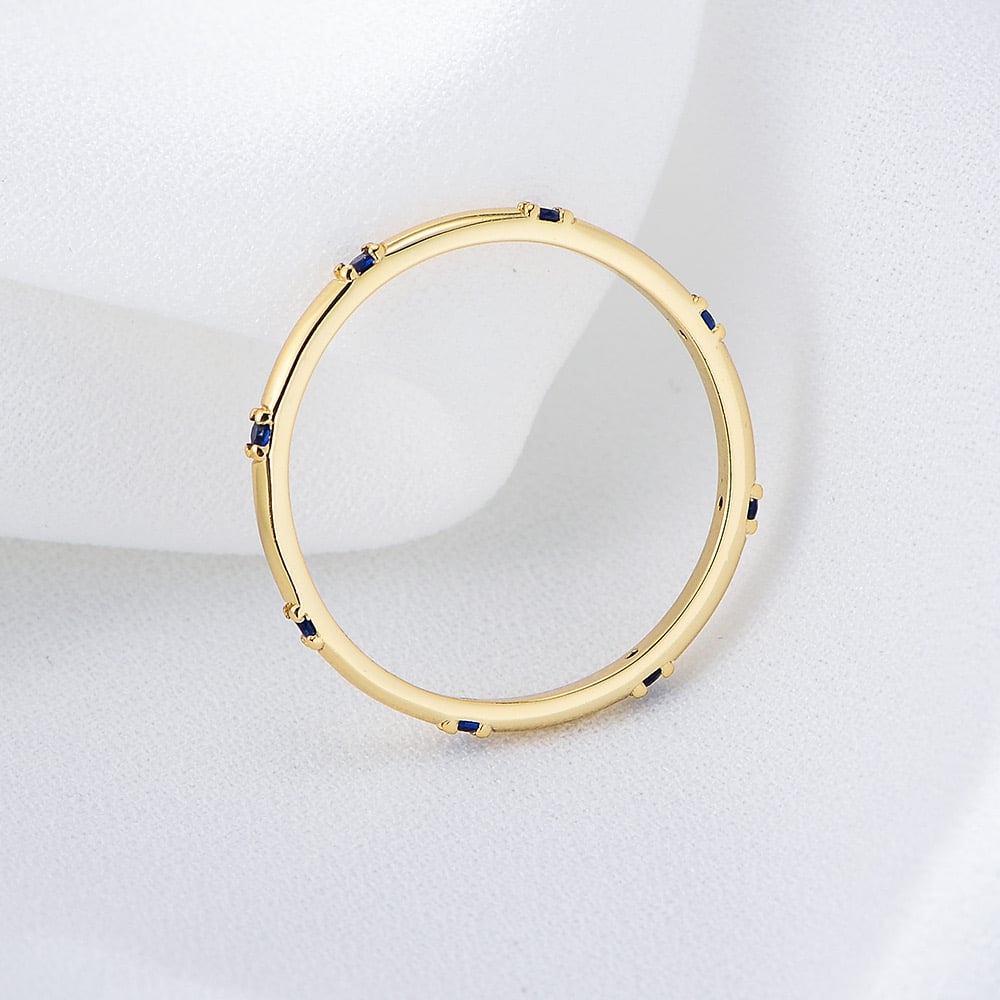 Gold Plated Sterling Silver Dainty Stacking Ring