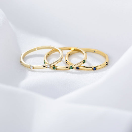 Gold Plated Sterling Silver Dainty Stacking Ring