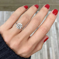 Sterling Silver 3ct Cubic Zirconia Solitaire Ring