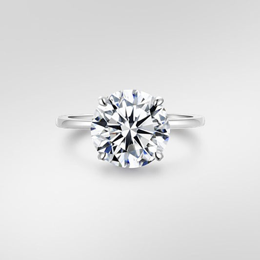 Sterling Silver 3ct Cubic Zirconia Solitaire Ring