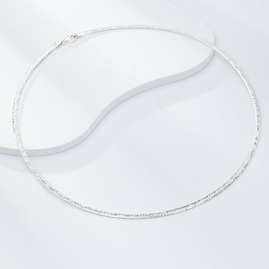3mm Flat Omega Chain Necklace